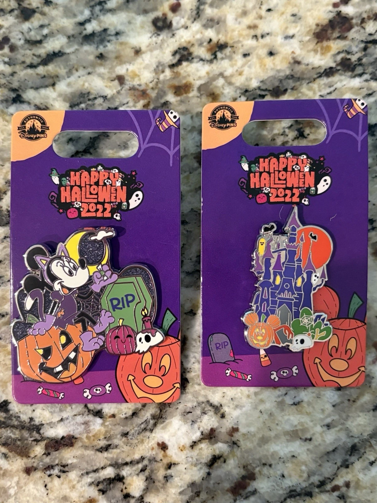 Disney Trading Pin Halloween 2022-MINNIE MOUSE & Castle (Set of 2)