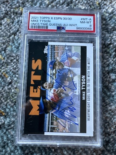 2021 Topps Mike Tyson Once Upon A Time Auto Mets Gooden Strawberry /125