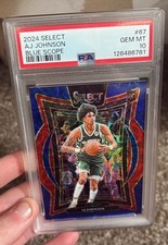 Panini 2024-25 Select Concourse AJ Johnson #67 Blue Scope Prizm /249 RC PSA 10