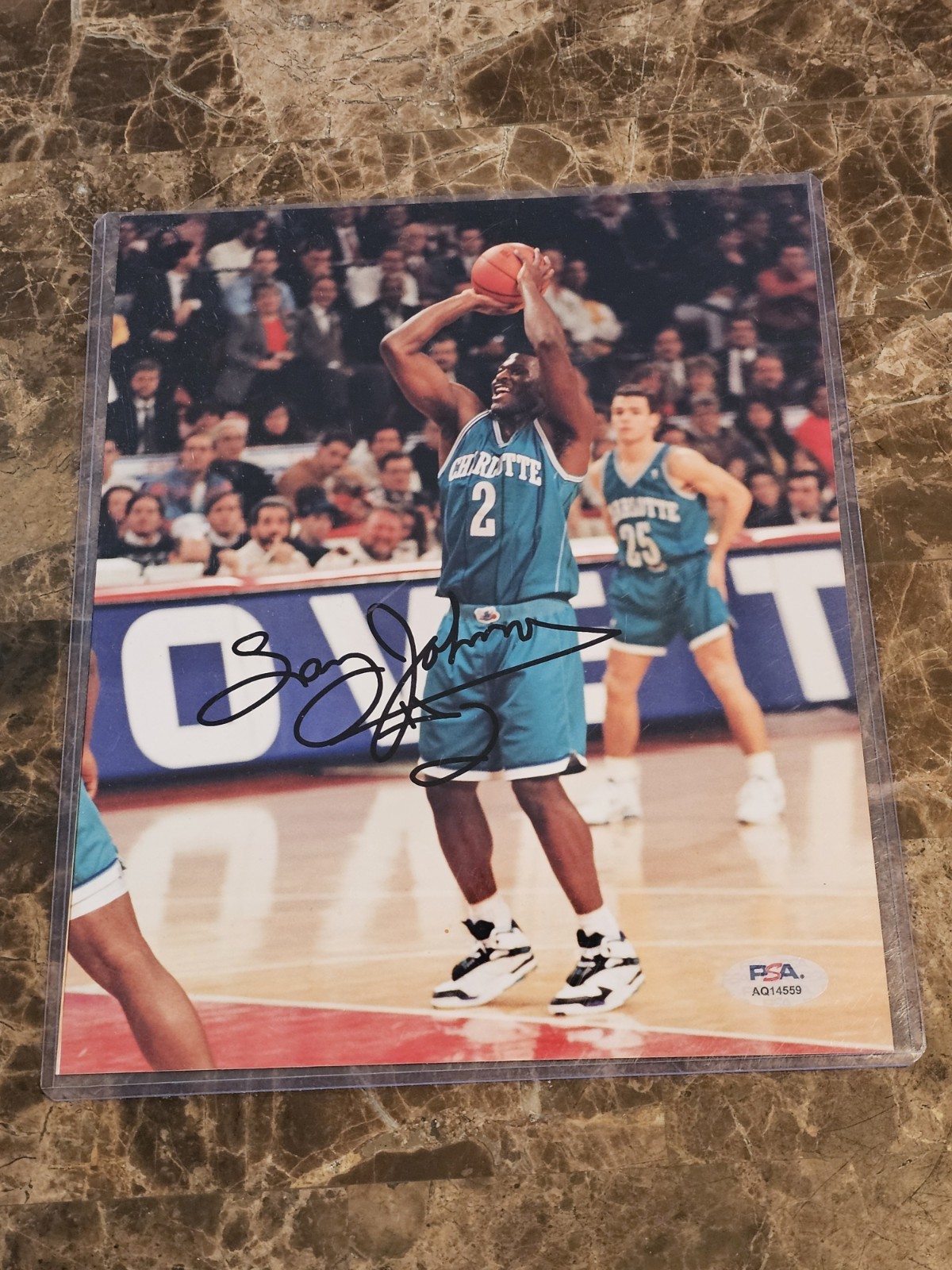 Larry Johnson Autographed 8x10” Photo W PSA COA 