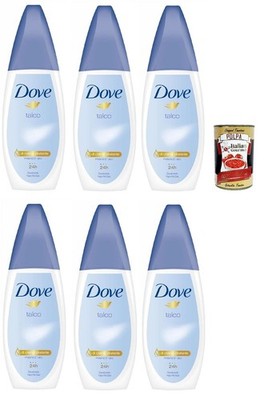 Dove Deodorante Vapo Talco, Deodorant Kein Gas 24h Talkum-Duft Deo 6x75ml+Polpa