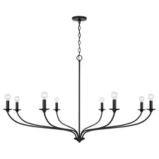 Capital Lighting 449981 Dolan 8 Light 52"W Candle Style - Black
