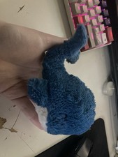 Jellycat I Am Blue Wavelly Whale Retired & With Tag Miniature 6-inch White/Blue