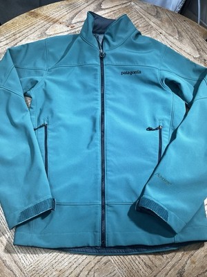 Patagonia Adze Hybrid Jacket Mens Small Green Polartec Softshell Windbloc EUC