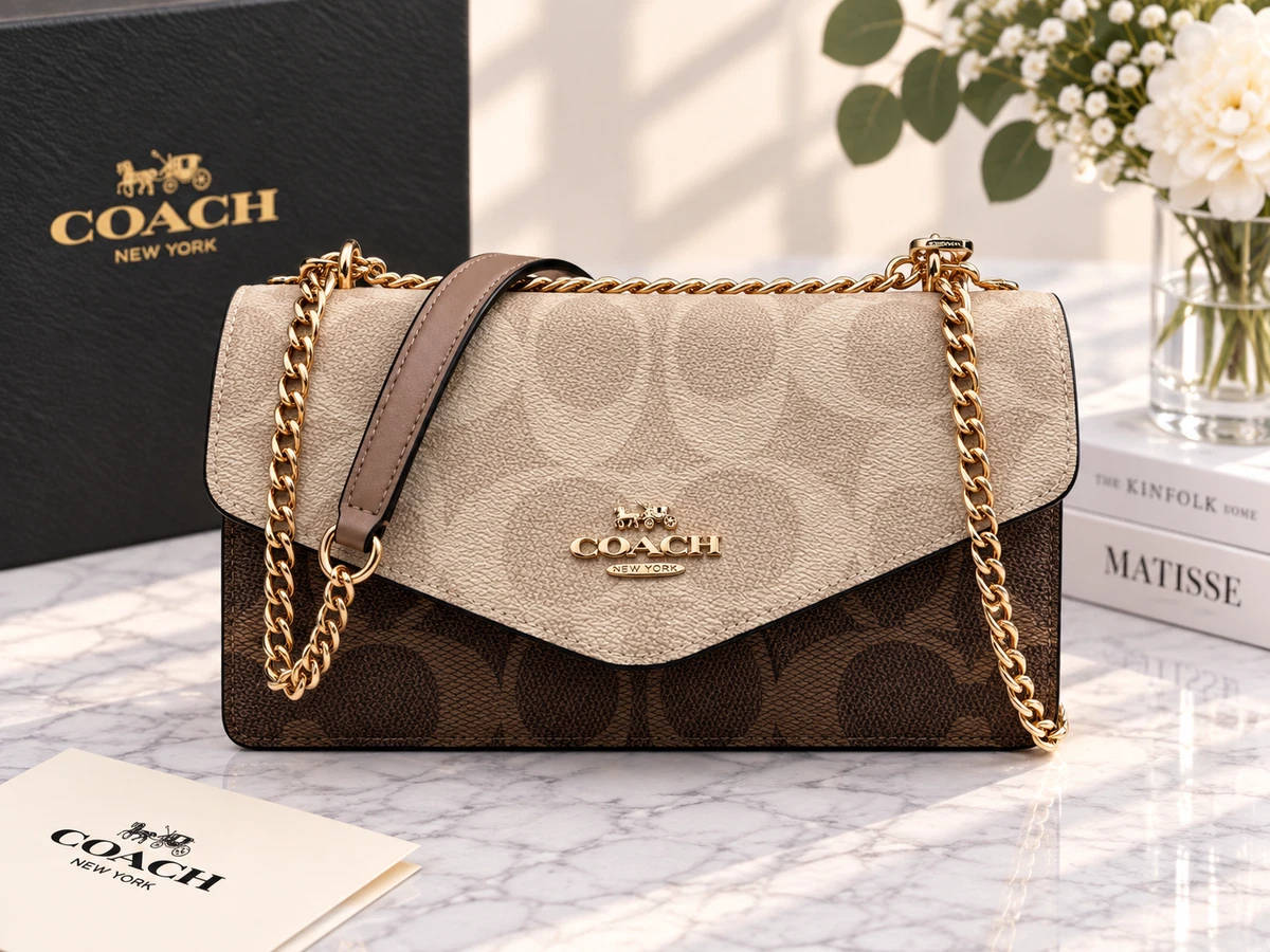 Coach Brown Signature Handbag for sale - eBay