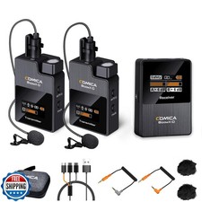 Comica BoomX-D2 - Wireless Microphone System for Cameras, Camcord