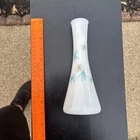 Vintage MCM Starburst/Atomic Style 1950's Vase 8" Tall Milk Glass