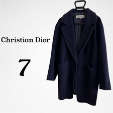 Christian Dior Wool Coat Peacoat Vintage Navy