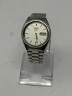 Vintage Seiko 5 Automatic Watch White Face With Yellow Gold Accents