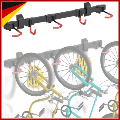 Fahrrad Wandhalterung Vertikal Verstellbare Haken für 3 Fahrräder Garage Haus