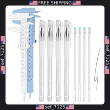 4 Pcs Eyebrow Mapping Kit with Pens, Refills Rulers - Brow Makeup Supplies
