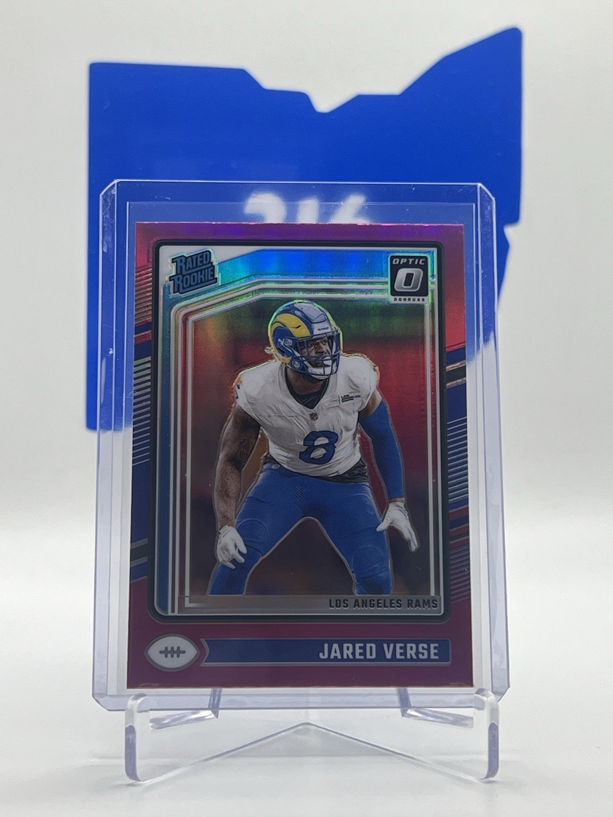 2024 Donruss Optic #242 Jared Verse Pink Holo Prizm Rated Rookie RC Rams 