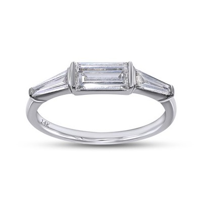 0.58Ct to 0.98Ct Ctw Lab Grown Diamond Stackable Ring 14K Gold
