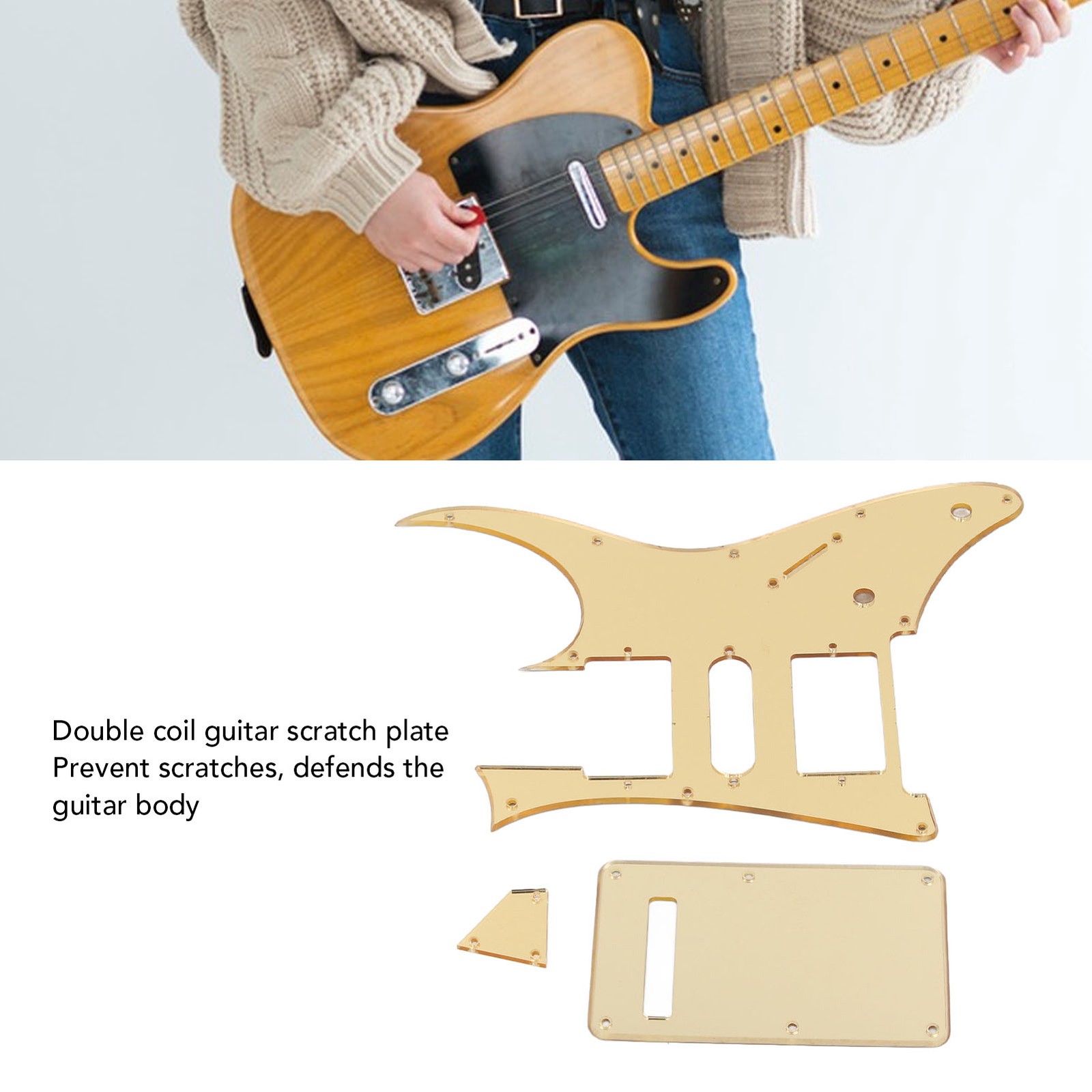 Electric Guitar Pickguard Stylish Gold Scratch Plate For RG250 Premium