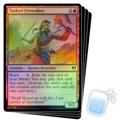 FOIL TUSKERI FIREWALKER X4 Kaldheim KHM Magic MTG MINT CARD
