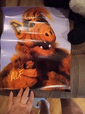 1980s ALF Poster with his Signature Autograph TV Comedy Show