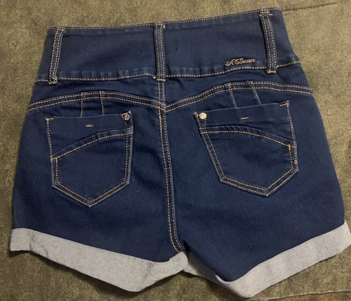 Blaue Stretch-Denimshorts Damen Junior At Seven mit Bündchen Größe 7 Artikel #1380 - Bild 4 von 10