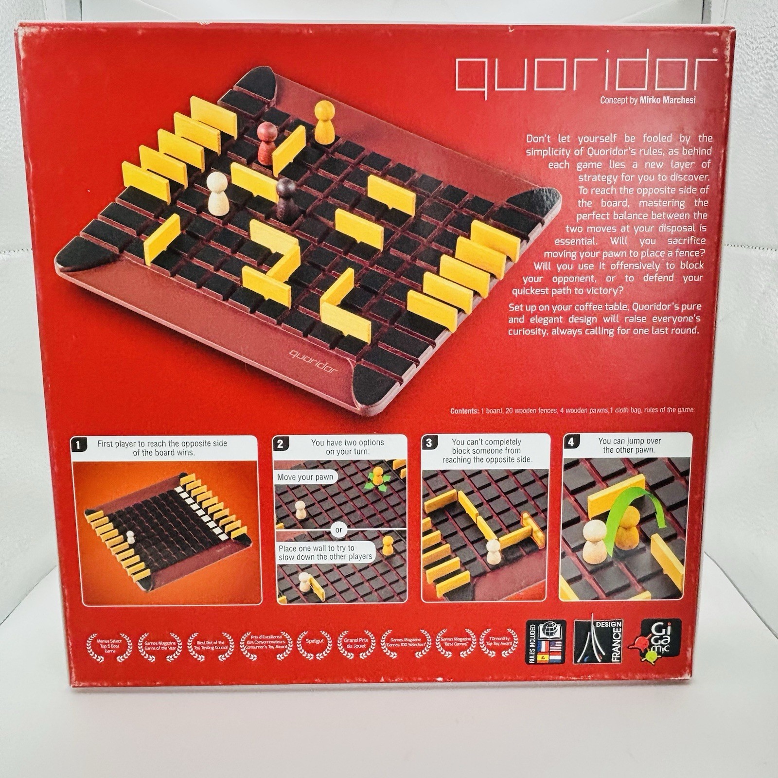 Quoridor  Mirko Marchesi  Gigamic Strategy Game Pre Owned Complete