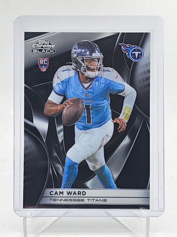CAM WARD 2025 TOPPS CHROME BLACK ROOKIE RC #148 TITANS F Q7485