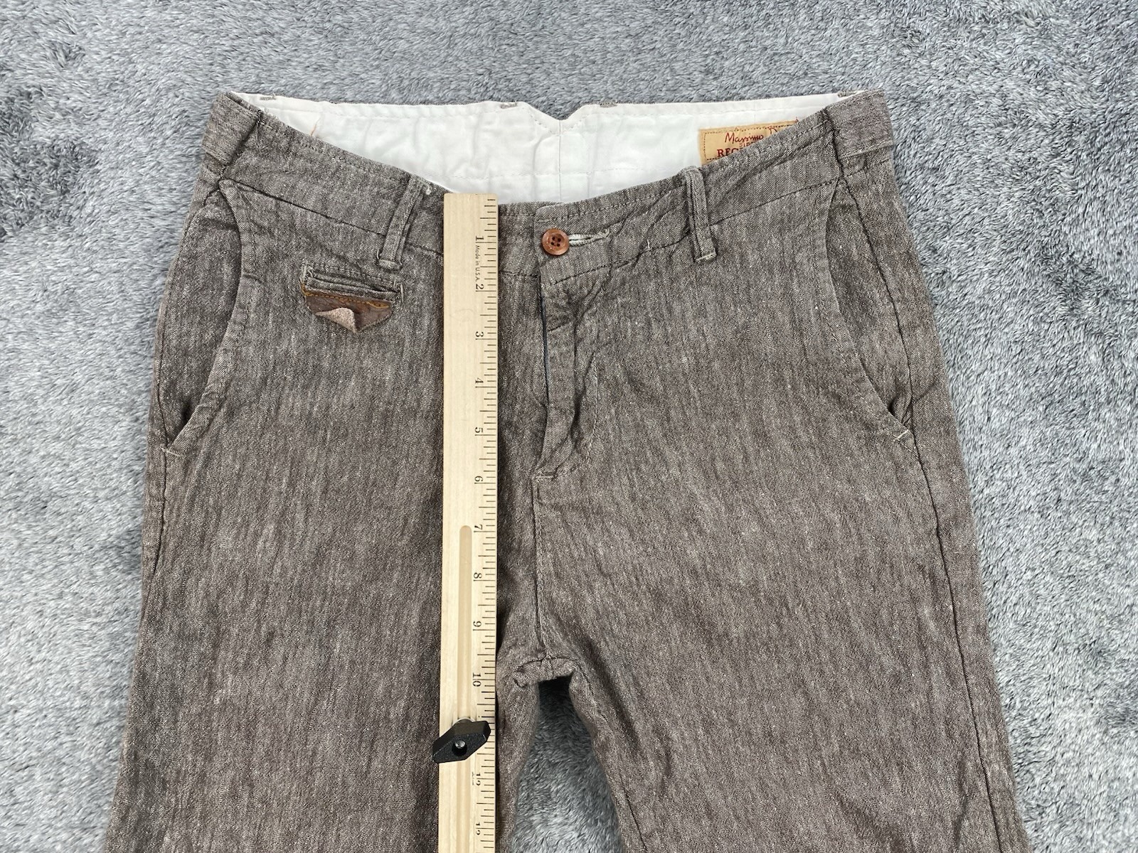 Massimo Dutti Pants Womens 31 Heather Gray Wool Blend Taper Leg Limited Edition image 7