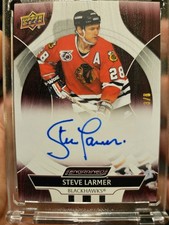 2024-25 Engrained Icons Set Steve Larmer ON-CARD AUTO /5🔥Blackhawks🔥SSP BEAUTY