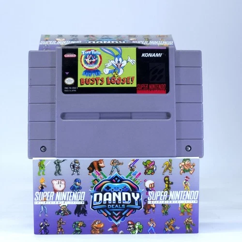 Tiny Toon Adventures Buster Busts Loose SNES Authentic, Tested - Super Nintendo