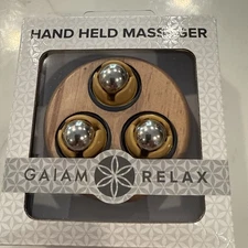 Gaiam Relax Hand Held Massager - Stimulates Blood Flow, Soothes Sore & Achy Musc