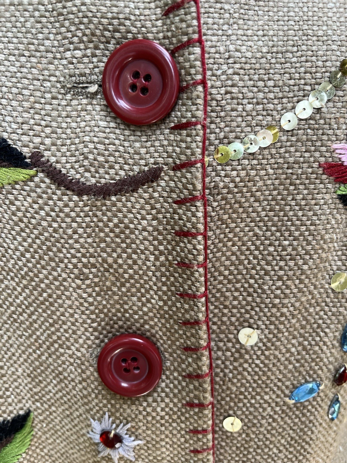 ZARA BASIC Embroidered Embellished Jacket Blanket… - image 17