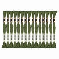 15 SträNge Stickgarn, Polyester-StickfäDen GrüN-Grau FüR Handarbeit