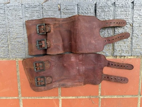 WW2  1Double Buckle Boot gaiters Size 10 1/2 Straps US Military Pair