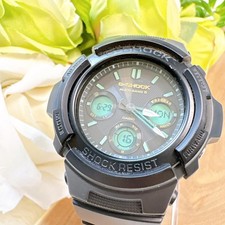 Casio G-Shock AWG-M100RC Men's Digital Quartz Watch Black Used G1007