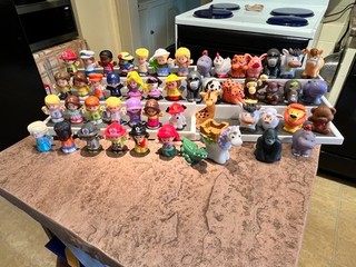 Large Lot of 50 Fisher Price Little People Characters Disney Animals