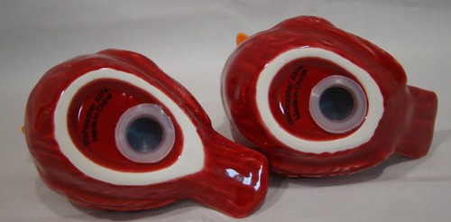 ST. NICHOLAS SQUARE YULETIDE CARDINAL BIRDS CERAMIC SALT & PEPPER SHAKERS W/BOX - Picture 4 of 5