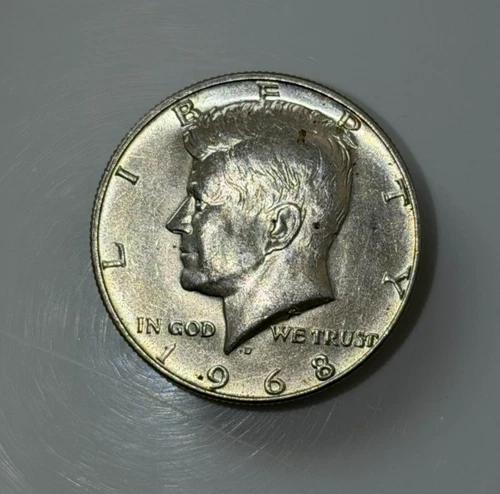 1968 D Kennedy Half Dollar - Uncirculated - 40% Silver