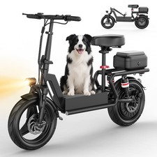 Electric Scooter with Seat for Adults 1500W E Scooter W/ Rear Basket 14"Tire