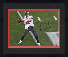 Framed Tom Brady Buccaneers Super Bowl LV Champions Signed 16x20 Photo w/Insc