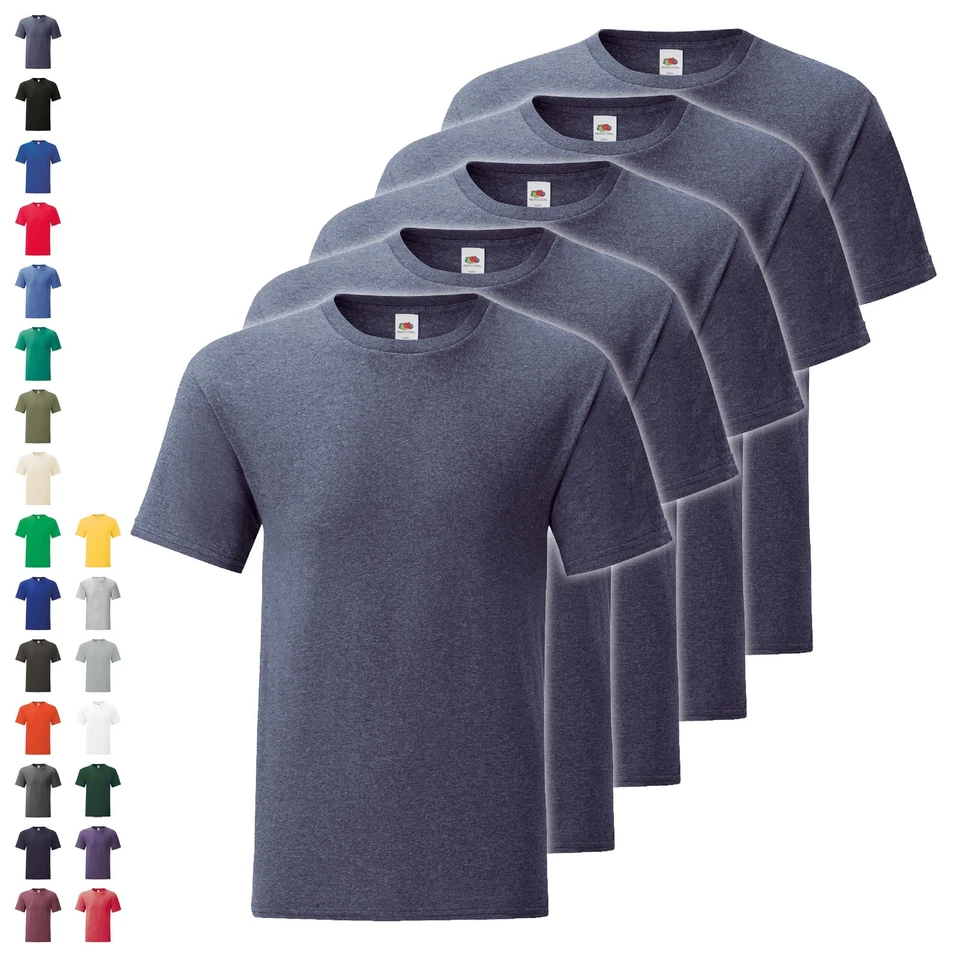 5er Pack Fruit of the Loom Iconic T Herren T-Shirt Mehrpack Größe S - 5XL NEU - Bild 1 von 1