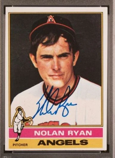 1976 Topps Nolan Ryan Signed Baseball Card PSA 6 DNA 10 Certified Auto HOF - Image 3 of 4