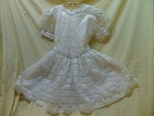 Little Girls' Size 7 White Lace/Nylon Wedding Flower Girl Dress by Expressions