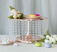 Rose Gold Crystal Cake Stand Cake Holder Cupcake Stand Dessert Tower Wedding...