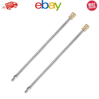 #ad Stainless Steel Pressure Washer Wand 17 Inches Quick Connect 2 Piece Set $13.99