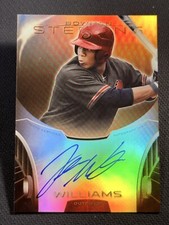 2013 Bowman Sterling ORANGE REFRACTOR PROSPECT ROOKIE AUTO Justin Williams /75