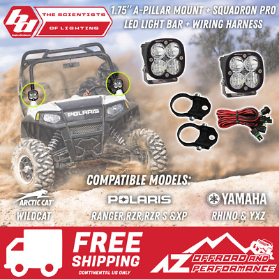 BAJA DESIGNS Squadron Pro A-Pillar Light Kit For Polaris Rzr FREE SHIPPING
