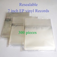 Resealable Outer Plastic Sleeves for 7 inch vinyl EP 17cm Single etc 300 pieces