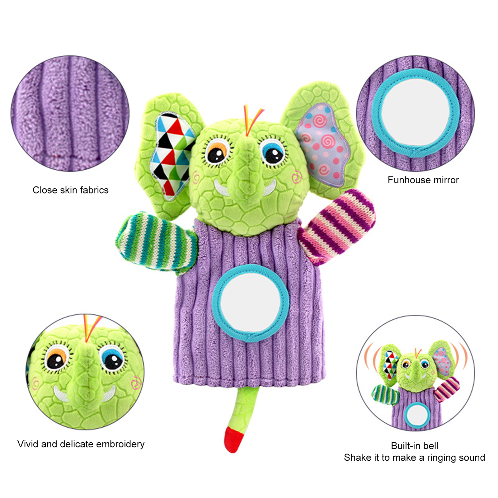 Children Hand Puppet Safe Stylish Elephant Hand Puppet Doll Diverse