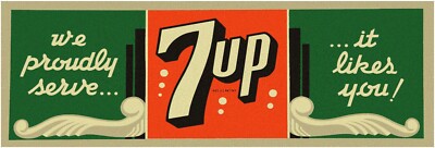 7 UP  Metal Sign 6x18 8x24