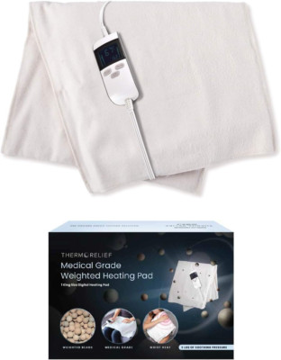 Extra Hot Moist Heating Pad with Auto Shut Off for Pain Relief - Ivory