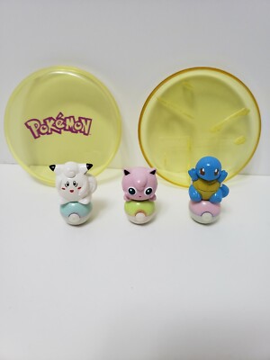 激レア1997年製ポケモンローラースタンプTOMY/値段未定 Vintage 1997 Nintendo Pokemon Stamp Rollers Set Of Three Made By