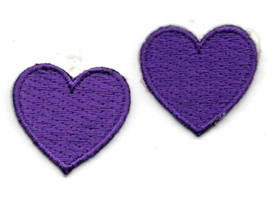 Heart Of Flowers Applikation Patch - Lila Blüten Aufbügler, Liebesabzeichen Ca. 4,8 Cm (1-7/8")