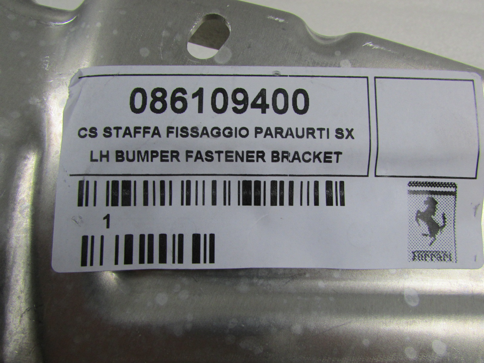 Ferrari 488 GTB, Spider, LH, Front Bumper Support Bracket, New P/N 86109400